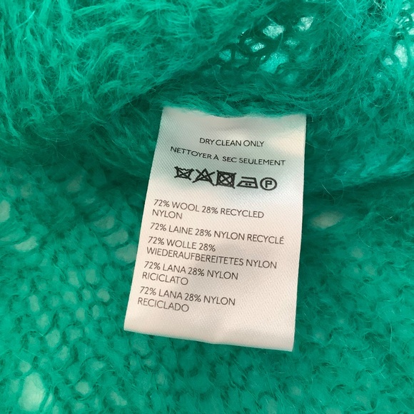 Anthropologie The Posey Stitchy Distressed Sweater | Green | Made in Italy - Picture 11 of 13